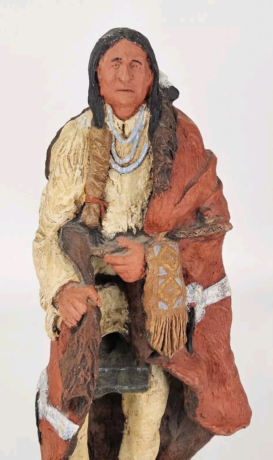 Daniel Monfort Original Native American Figurine Blanket Pipe Western