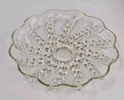 Anchor Hocking Boopie Bubble Heavy Glass 8" Plate Service Dish