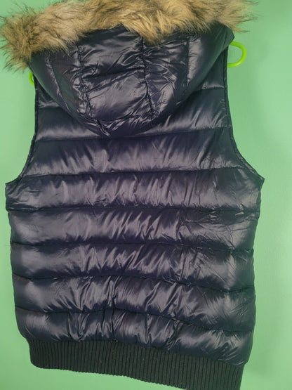 American Eagle Outfitters Women’s Puffer Vest - Navy Blue - Size L - Pre-owned