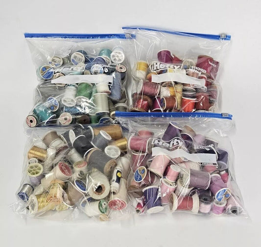 Lot of sewing thread 4lbs bag of misc