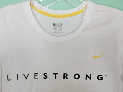 Nike WOMENS T-shirt size Medium White Live strong, Cotton