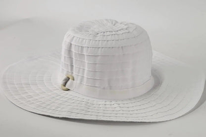 Tropical Trends White Summer Sun Hat Floppy Brim Hat One Size