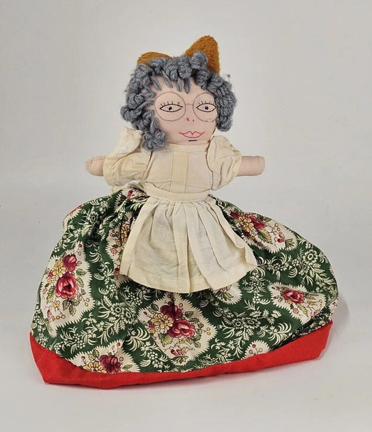 Vintage Topsy Turvy Little Red Riding Hood Wolf Grandma Doll 4in1