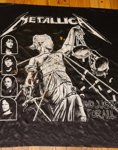 METALLICA - AND JUSTICE FOR ALL BANNER FLAG FABRIC POSTER TAPESTRY VINTAGE