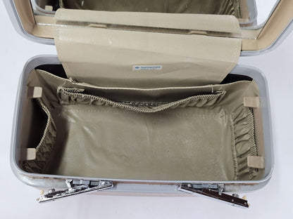 VTG Samsonite Profile Cosmetic Train Case Hard Luggage Brown