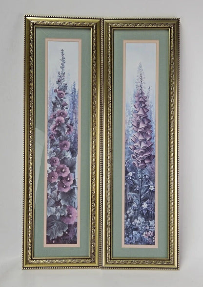 1991 Vintage Glynda Turley Print-Blue Flowers  Signed Framed Lot