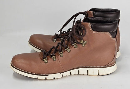 COLE HAAN ZERO GRAND BROWN LEATHER MEN'S CASUAL BOOTS SIZE 13W