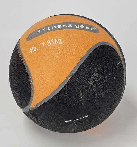 Aeromat Medicine Ball 4 LB Black / Orange 7.5" in diameter