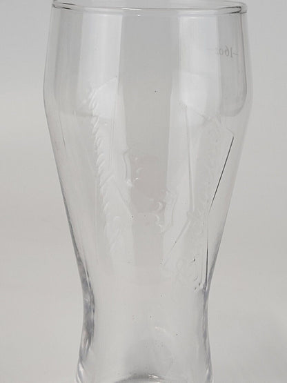 Budweiser 16oz Beer Pint Glass Clear 3D Embossed Logo Pilsner Bar Draft