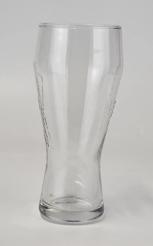 Budweiser 16oz Beer Pint Glass Clear 3D Embossed Logo Pilsner Bar Draft