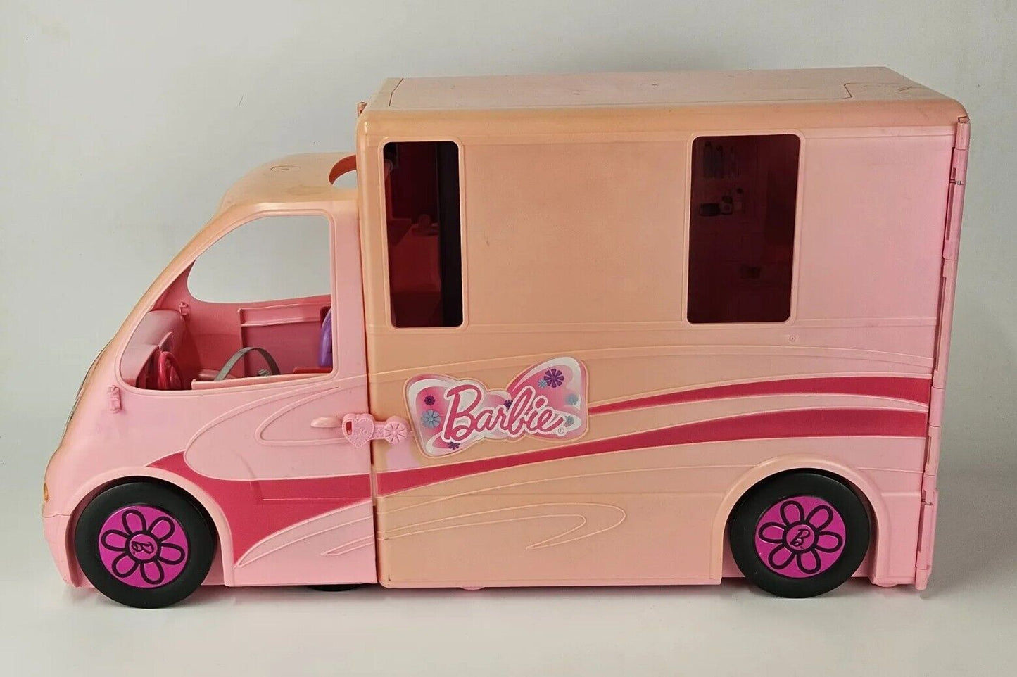 Barbie Sisters Deluxe Camper RV Vehicle X8410 Fold Out with Detachable Car 2012