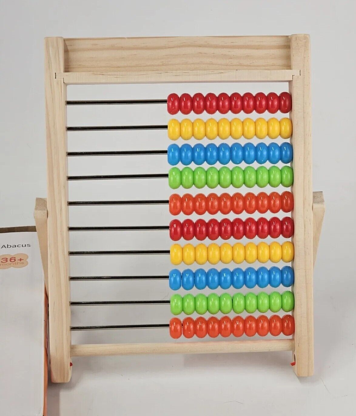 Wooden Abacus 10 Row Educational Abacus for Elementary Children Kindergarten