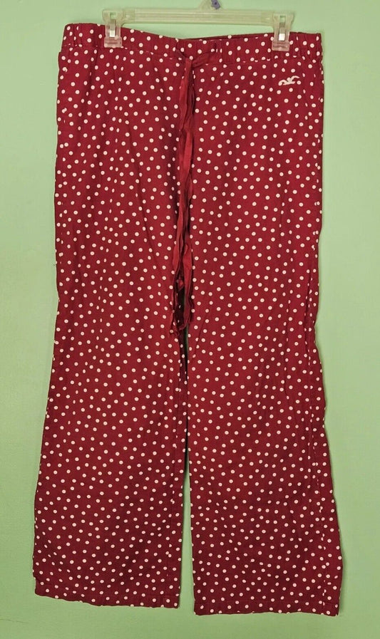 Hollister Sleepwear Bottoms womans size medium red polka dots