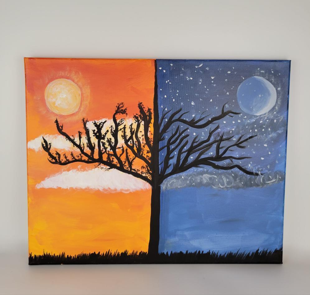 Acrylic Paintings on Canvas Hand Painted 20" x 16"