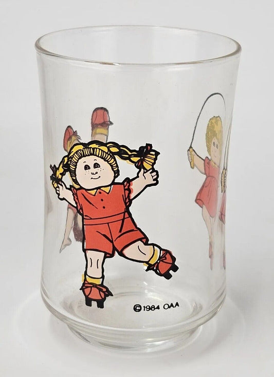 Vintage Cabbage Patch Kids Juice Cup Glass OAA 1984