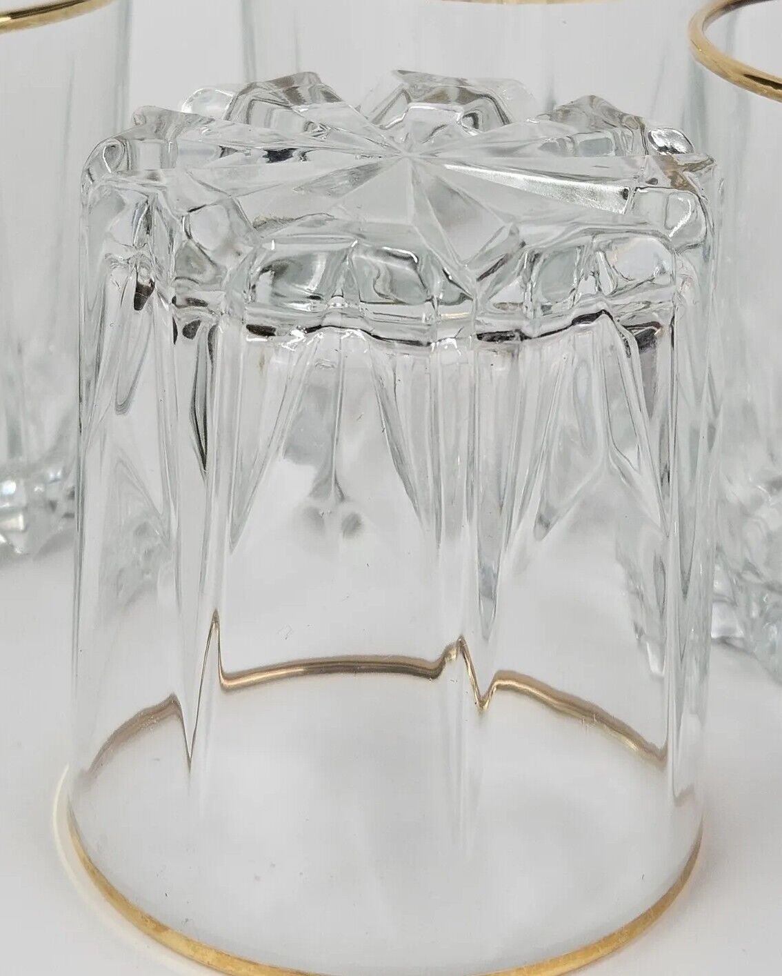 Set of 4 Cut Crystal 10 oz. Double Old Fashioned Glasses - Criss Cross Design