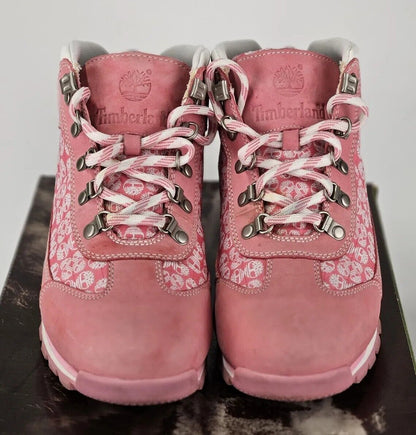 Timberland Womens 10M Hiker Leather Lace Up Ankle Boots 63333 Pink/Rose