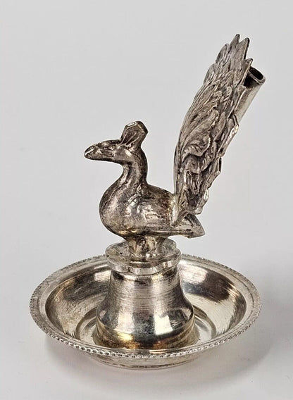 925 Silver Hindu Religious Indras Peacock Mayura Idol Statue 23 Grams