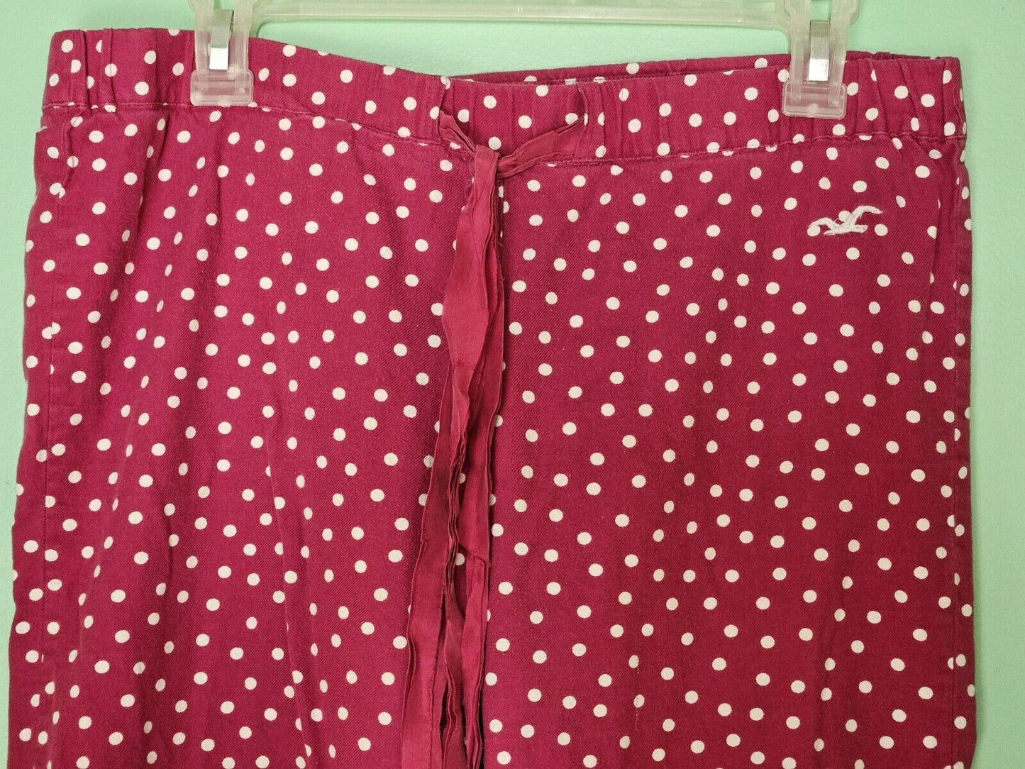 Hollister Sleepwear Bottoms womans size medium red polka dots