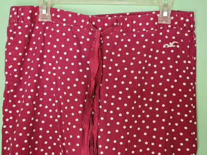 Hollister Sleepwear Bottoms womans size medium red polka dots