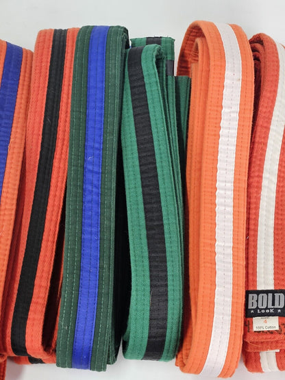 Karate Bold Look Belt Sizes 2, 3, 4 Martial Arts Lot