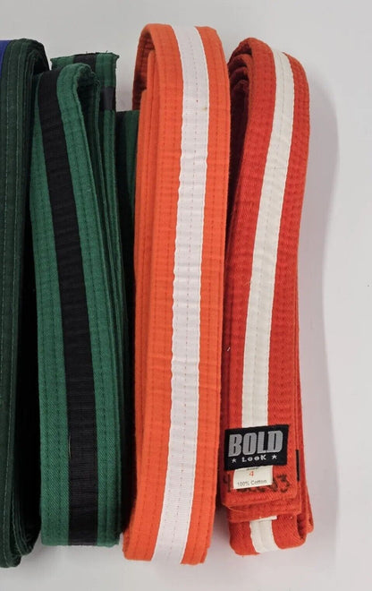 Karate Bold Look Belt Sizes 2, 3, 4 Martial Arts Lot