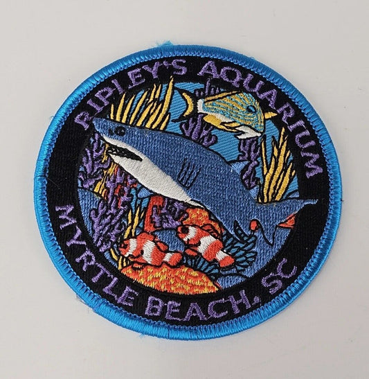 Vintage Ripley's Aquarium Jacket Patch Myrtle Beach South Carolina Shark Fish