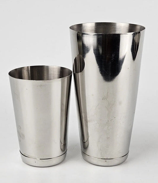 2 Piece Martini BAR COCKTAIL SHAKER Stainless Steel Mixing Tin Set